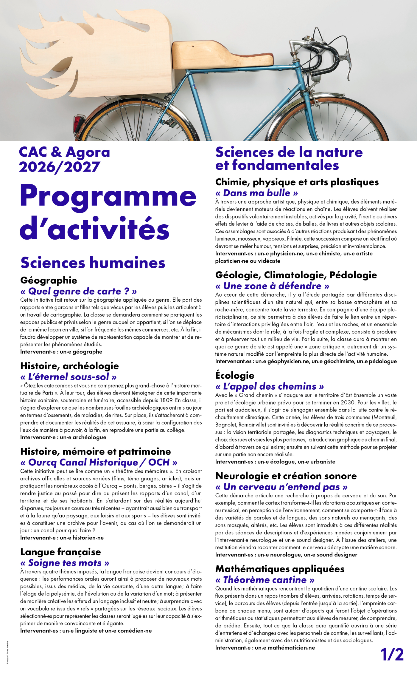 Programmation Culture et Art au Coll�ge - AGORA